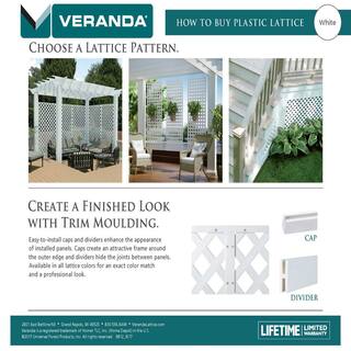 Veranda 8 ft. White Vinyl Lattice Divider 70707