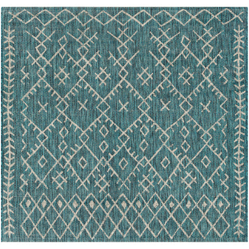 Eagean Modern Indoor/Outdoor Aqua Rug