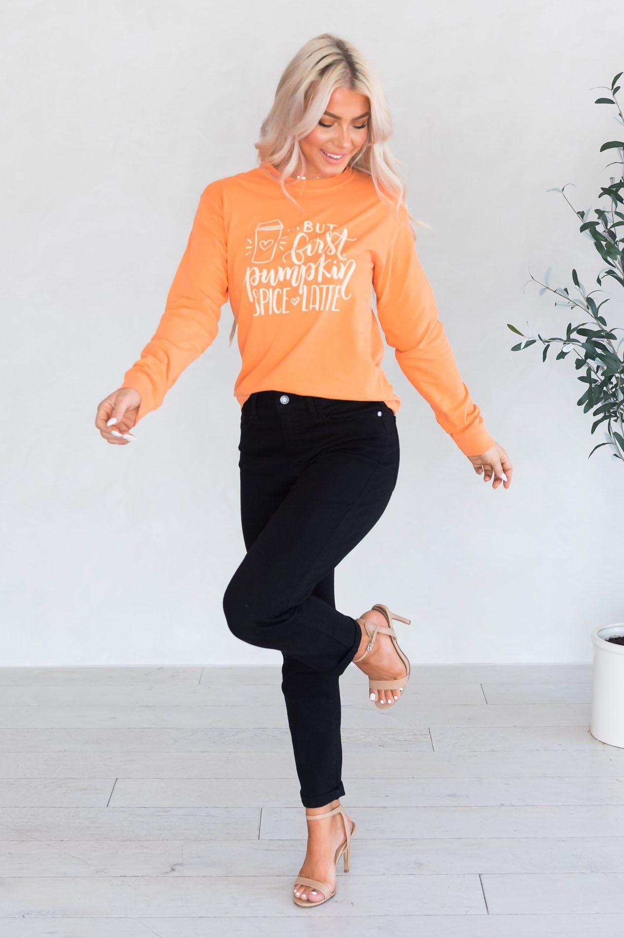 But First, Pumpkin Spice Modest Top