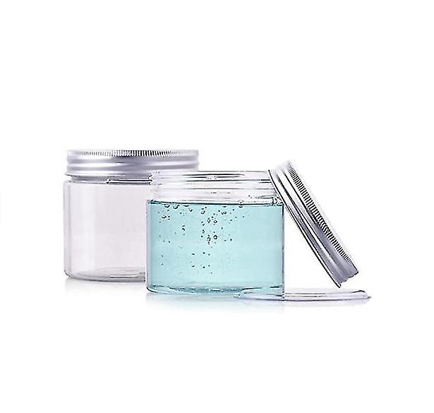 150g Pet Plastic Transparent Empty Cosmetic Container Box With Aluminum Lid， Kitchen Seasoning Jar， Candy Jar