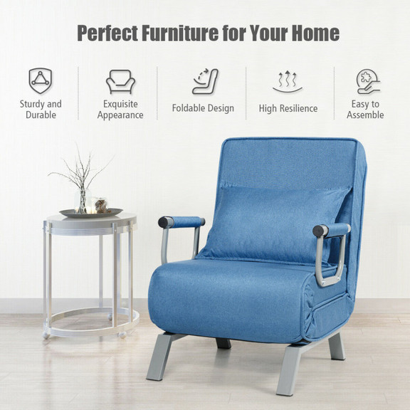 Costway 40589761 Folding 5 Position Convertible Sl...