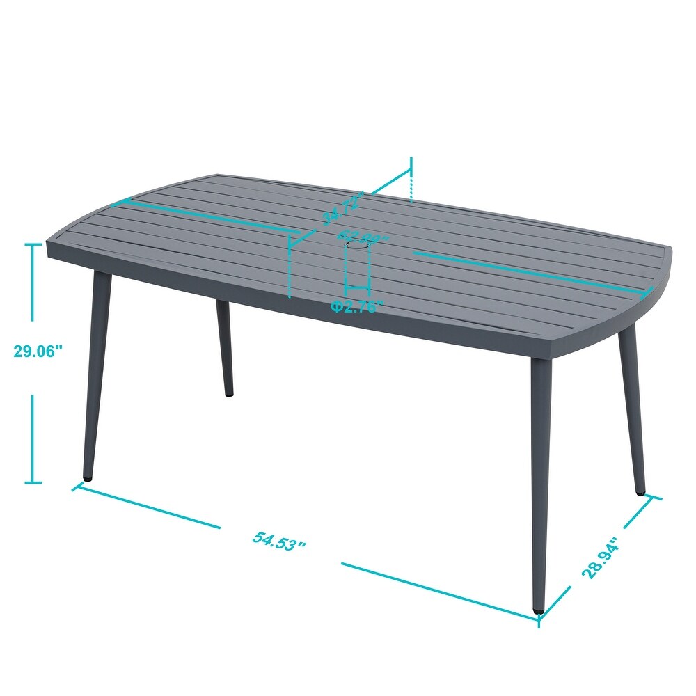 NUU GARDEN 67in. Single Outdoor Aluminum Dining Table