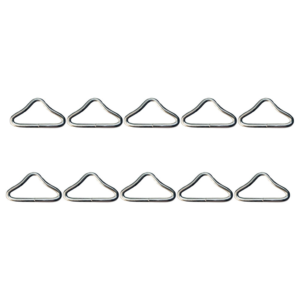 Hemoton 30 Pcs Silvery Triangle Rings Buckle V-rings for Trampoline Replacement Parts