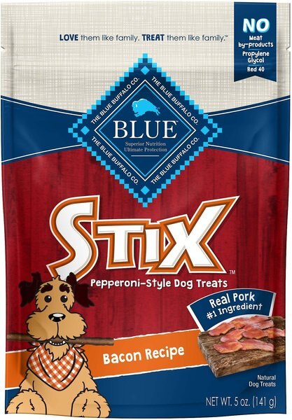 Blue Buffalo Blue Stix Bacon Flavor Pepperoni-Style Dog Treats