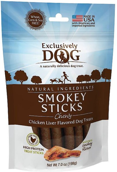 Exclusively Dog Chicken Liver Smokey Sticks Dog Treats