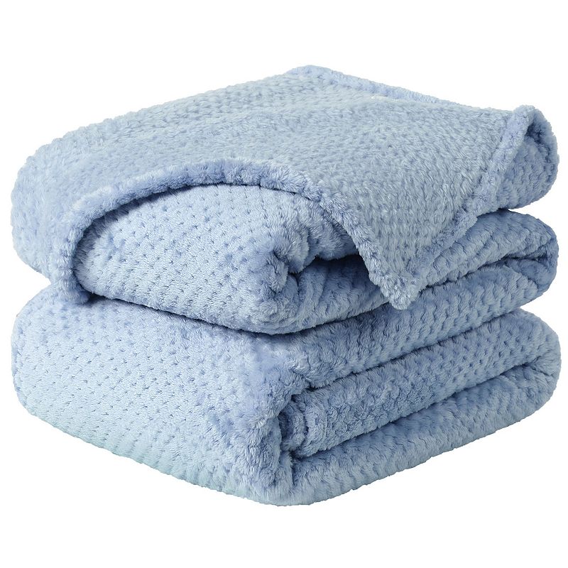 Soft Mesh Flannel Fleece Blanket Plush Twin 60x78