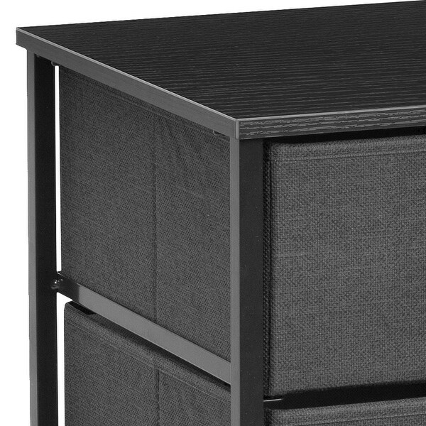 Nightstand 3-Drawer Shelf Storage Bedroom Furniture and End Table Chest - - 30821845