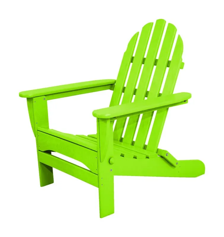 Classics Lime HDPE Frame Adirondack Foldable Chair