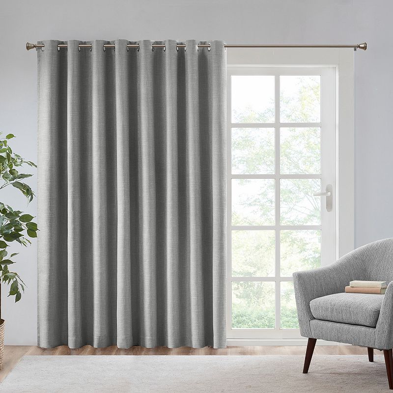 SunSmart Arlie Printed Heathered 1-Panel Blackout Patio Curtain