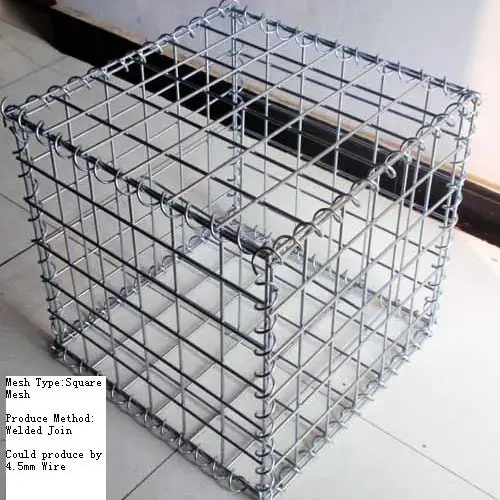 Factory direct heavy duty gabion wire mesh basket pvc coated gabion box / 2x1x1m welded gabion retaining wall