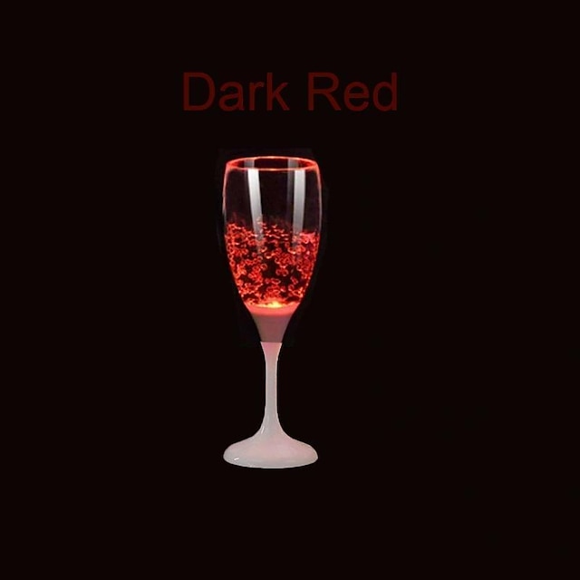 LED Glowing Light-Up Goblet Food Grade Plastic Light-Up When You Pour Water for Wedding Birthday Party Glow Wine Glass Cup