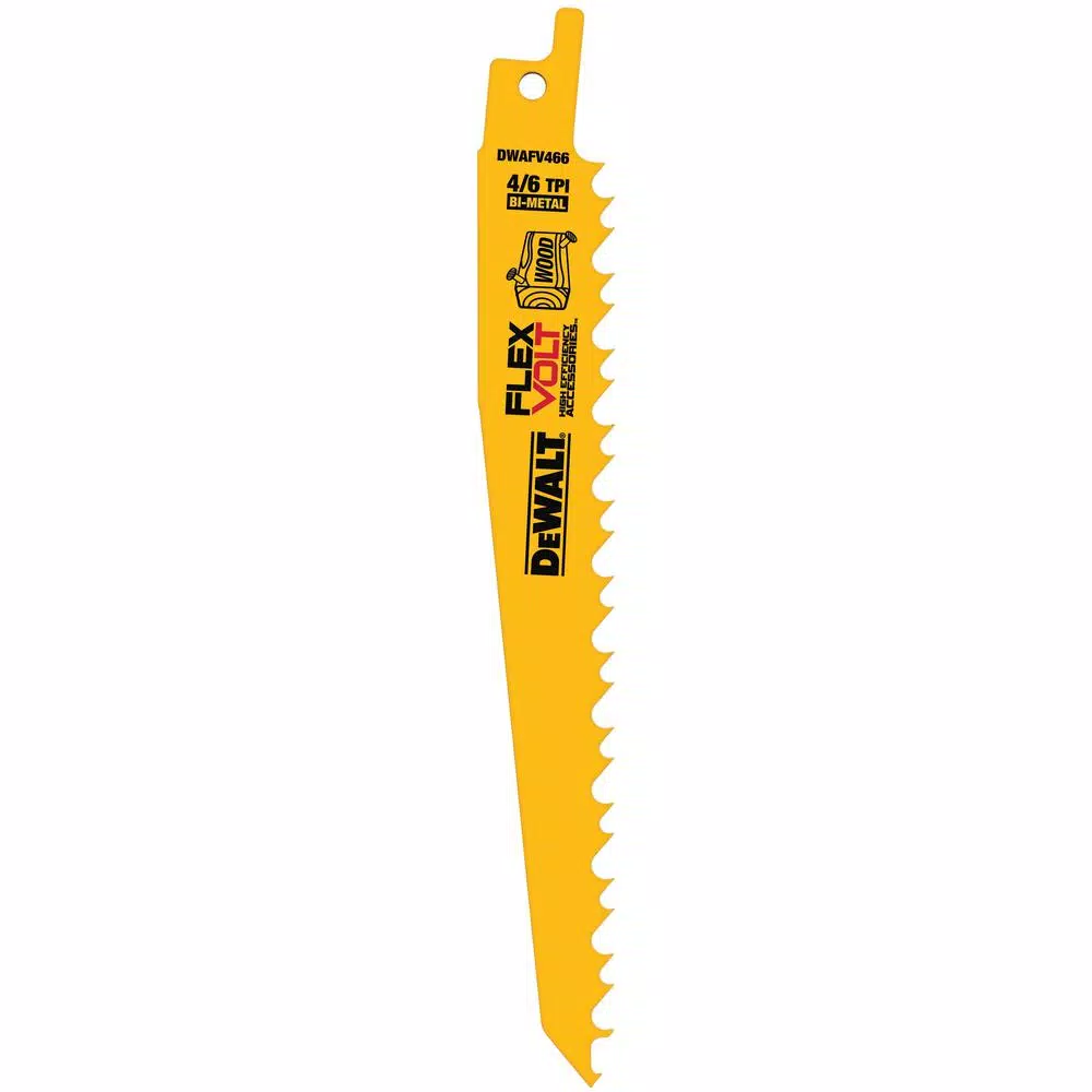 DEWALT FLEXVOLT 6 in. 6 Teeth per in. Bi-Metal Reciprocating Saw Blade Set (5-Pack) and#8211; XDC Depot