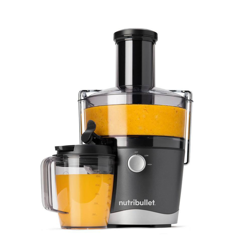 NutriBullet 800 W 50.7 oz. Stainless Steel Juicer with 27 oz. Pitcher NBJ50100