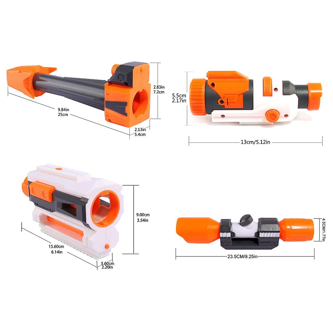 Born Pretty Toy Gun Modification Accessories Set For Nerf N-strike Elite Series Muffler Tail Stock Flashlight Universal Toy Gun Accessories