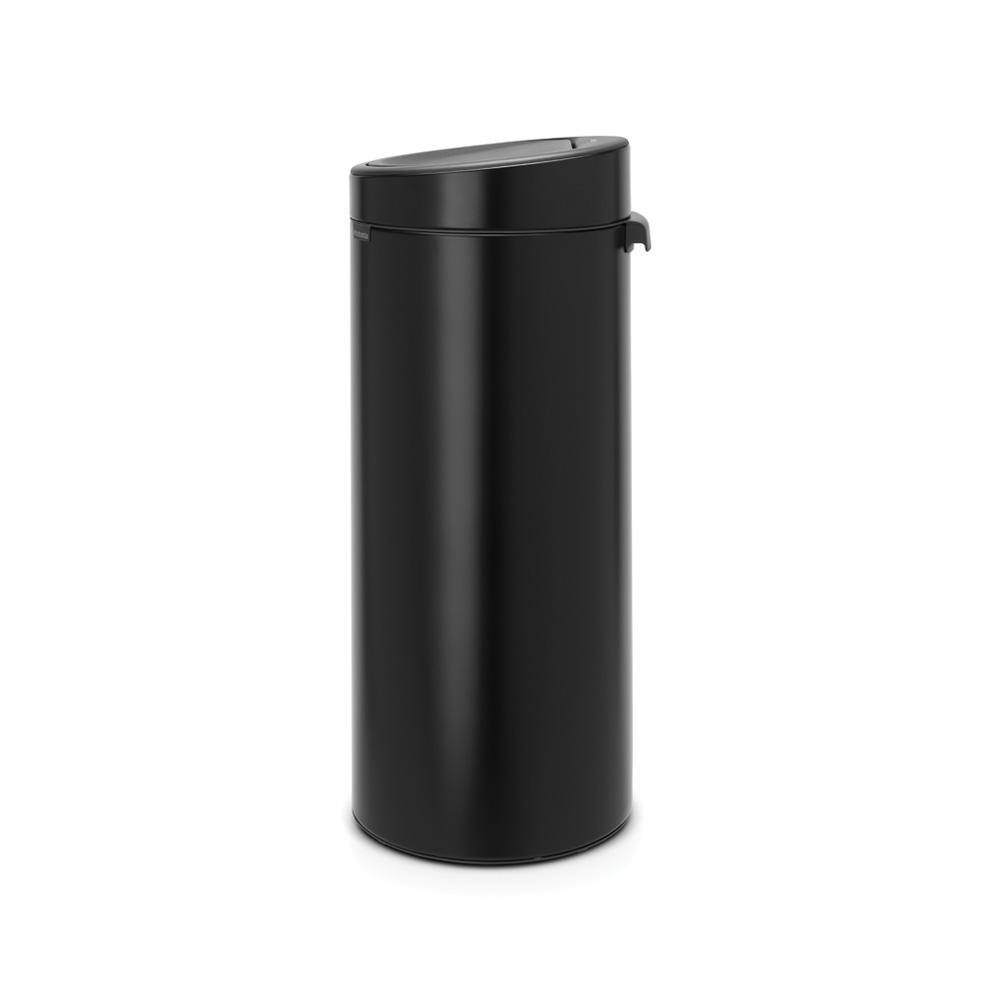 Brabantia 8 Gal. Touch Top Trash Can in Matte Black 115301