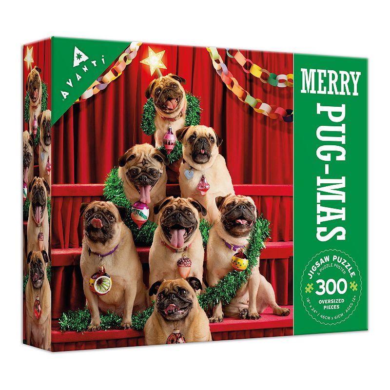 Ceaco Pugmas 300-Piece Jigsaw Puzzle