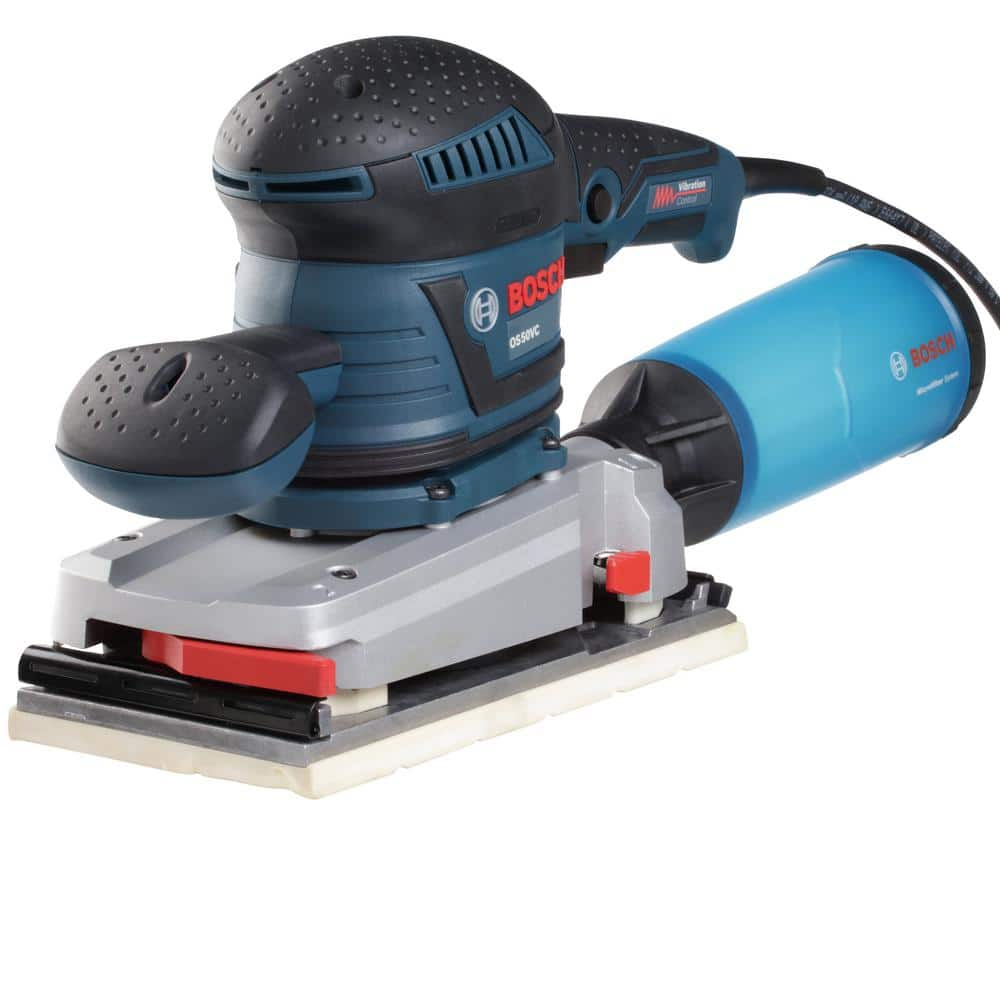 Bosch 3.4 Amp 1/2 in. Corded Electric Finishing Orbital Sander Kit with Vibration Control for 4.5 in. x 9 in. Sheets OS50VC