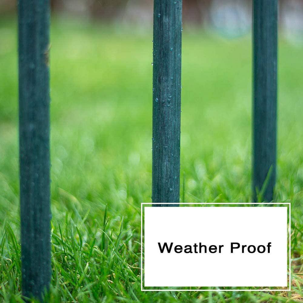 Ecostake 3 ft. Sturdy Steel Garden Stakes Plastic Coated Plant Stakes Fence Post for Climbing Plants (10-Packs) PCSS583510G