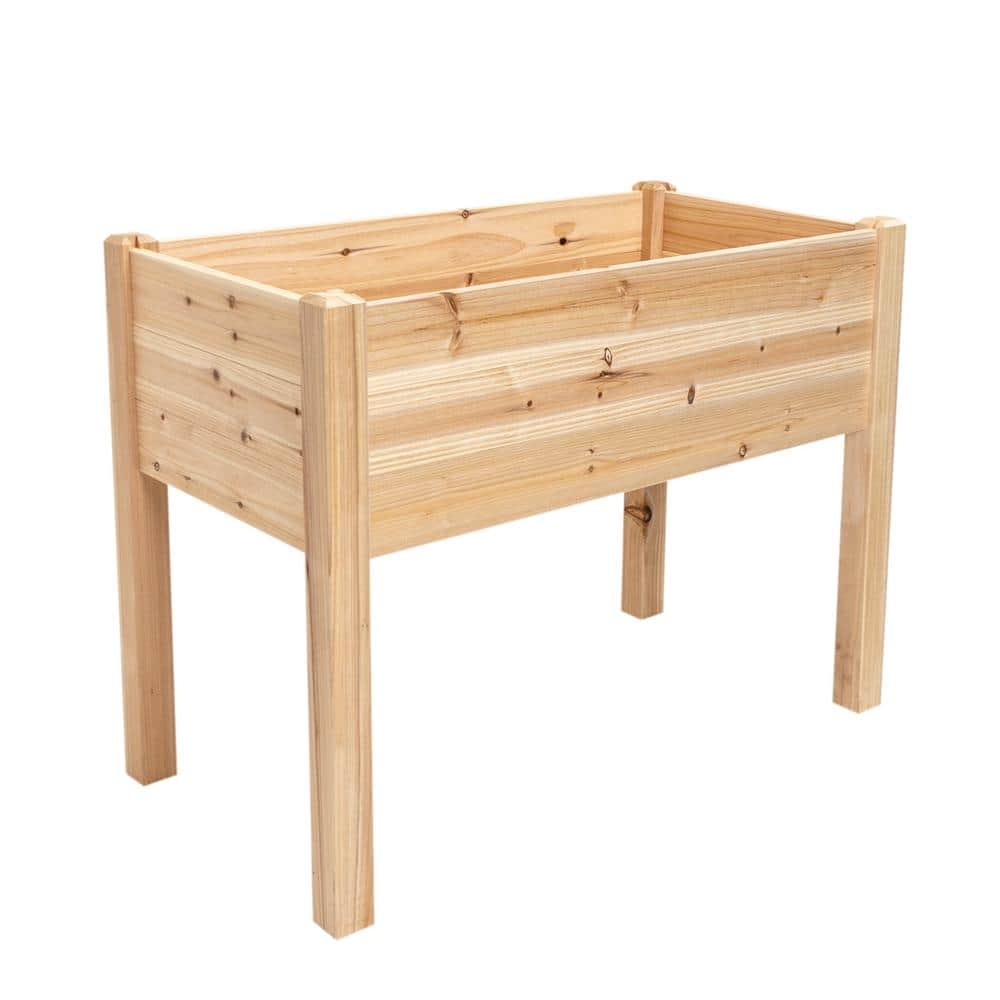 Outdoor Essentials Homestead 18 in. x 36 in. Cedar Elevated Garden Planter (Tool Free) 472541