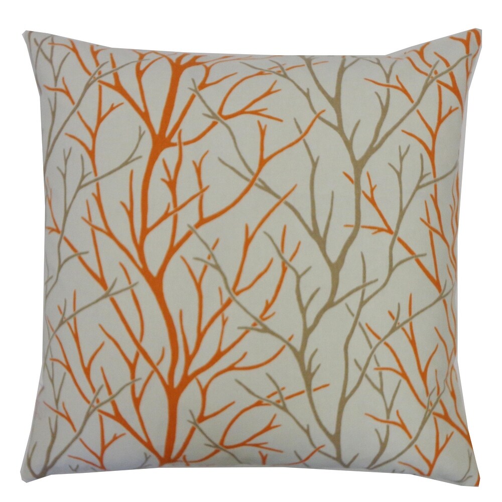 Jiti Indoor Tree Branches Patterned Cotton Accent Square Throw Pillows Cushions for Sofa Chair 20 x 20