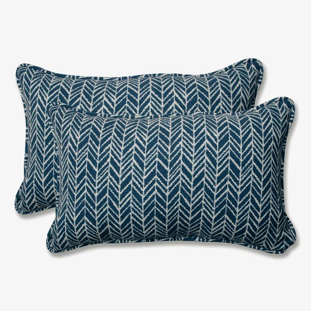 Outdoor indoor Herringbone Rectangular Throw Pillow Set Of 2 Pillow Perfect