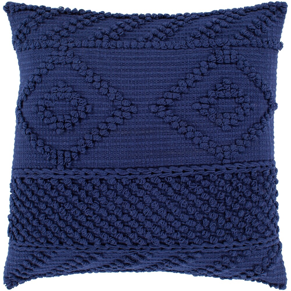 Nadra Diamond Textured Bohemian Throw Pillow