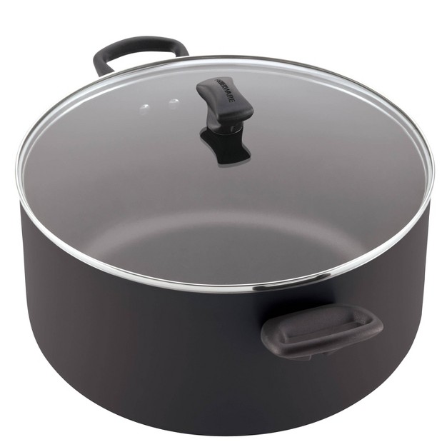 Farberware 10 5qt Aluminum Nonstick Stockpot With Lid Black