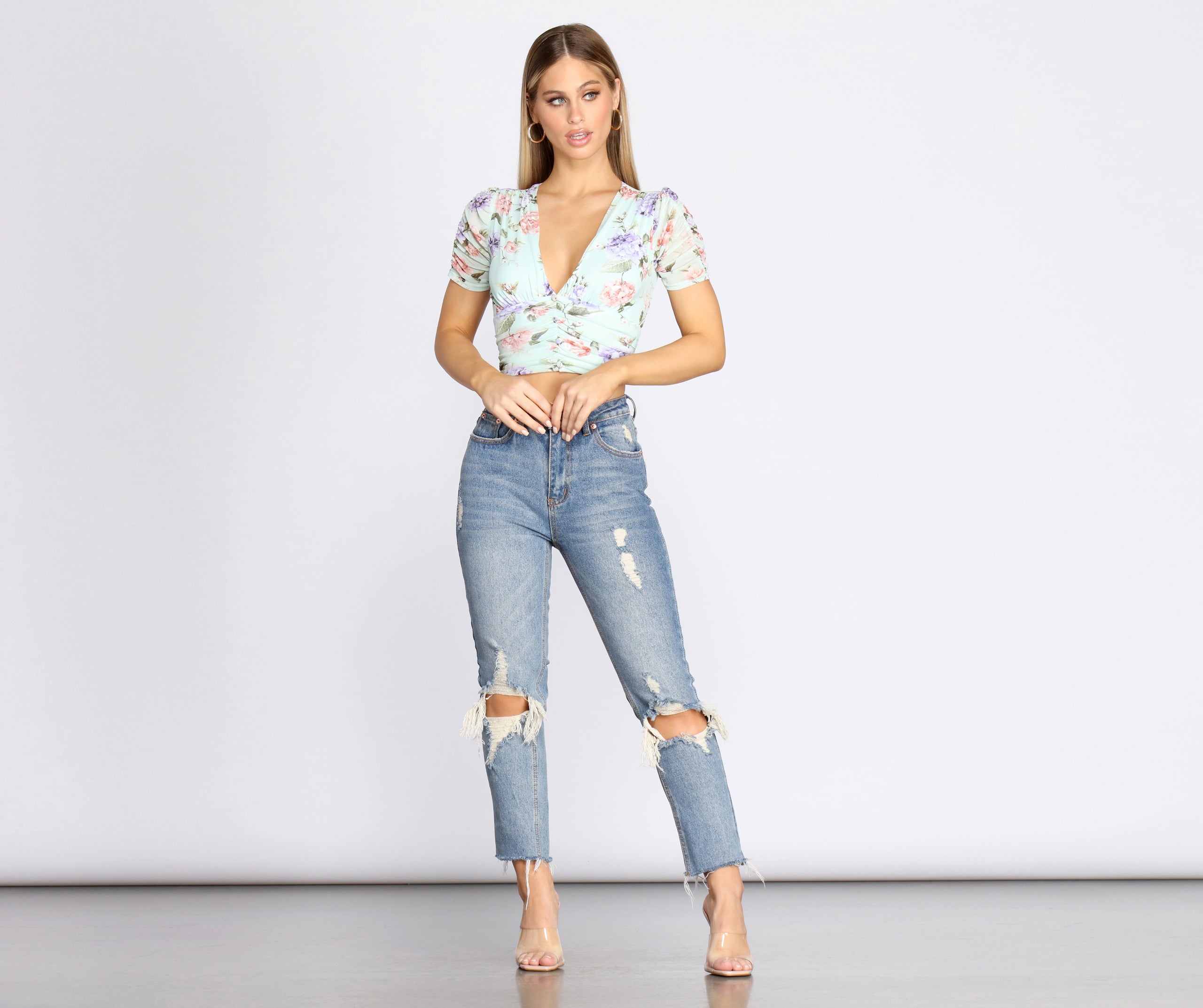 In Bloom Floral Crop Top