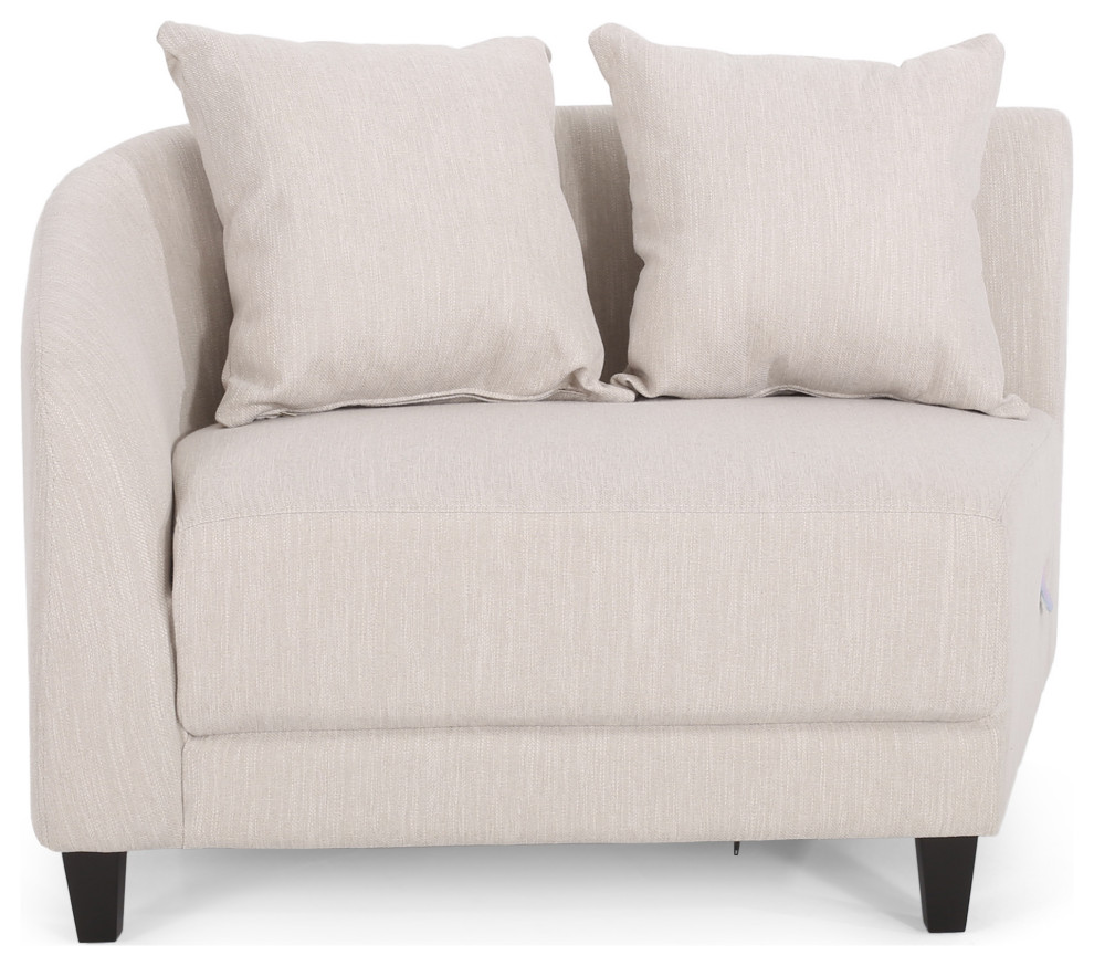 McCardell Fabric 3 Seater Curved Sectional Sofa   Transitional   Sectional Sofas   by GDFStudio  Houzz