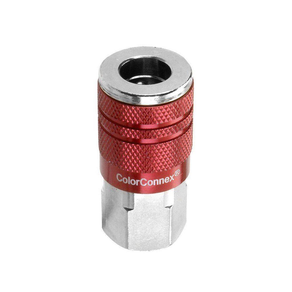 ColorConnex 14 in. Coupler and Plug Kit Type D NPT in Red (7-Piece) A73457D