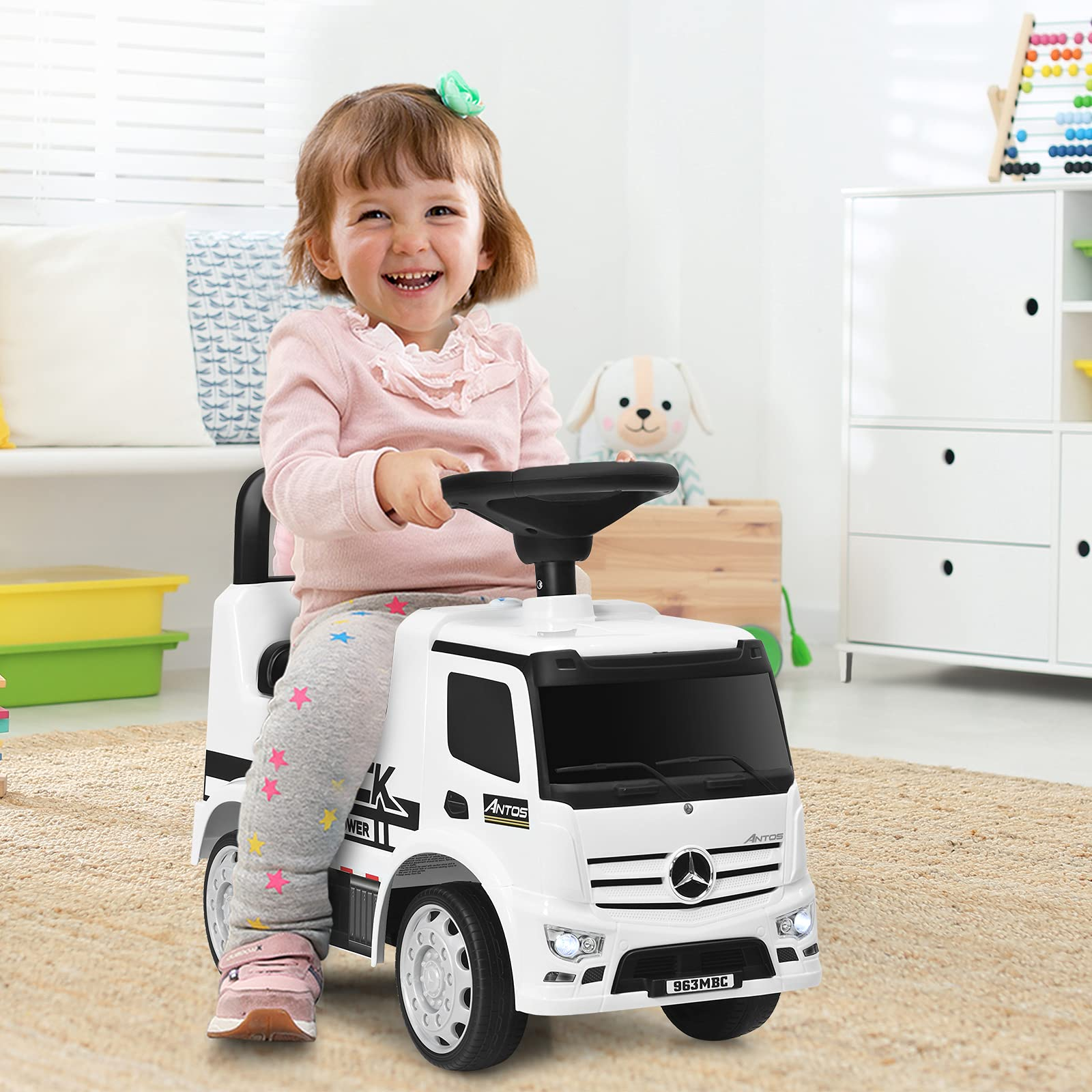 Costzon Ride On Push Car for Toddlers, Licensed Mercedes Benz Sliding Car w/ Steering Wheel