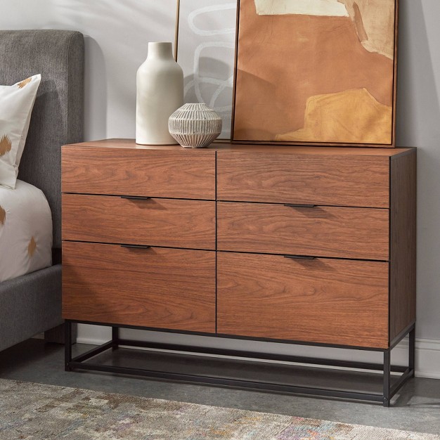 Noble 6 Drawers Dresser Walnut Buylateral