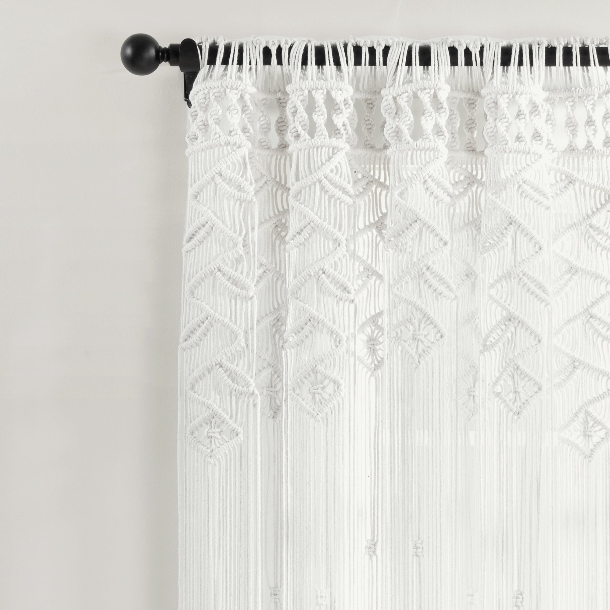 Boho Macrame Leaf Cotton Window Curtain