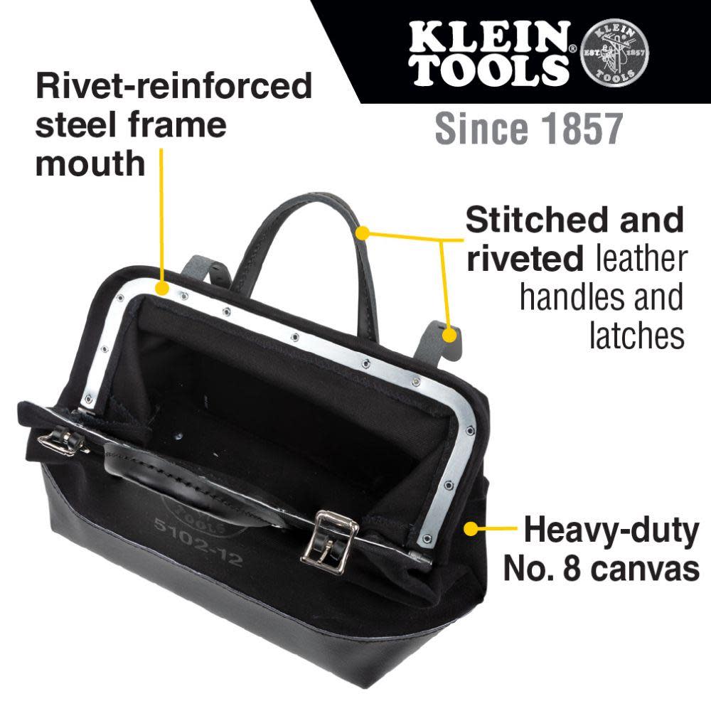 Klein 12 Canvas Tool Bag Black