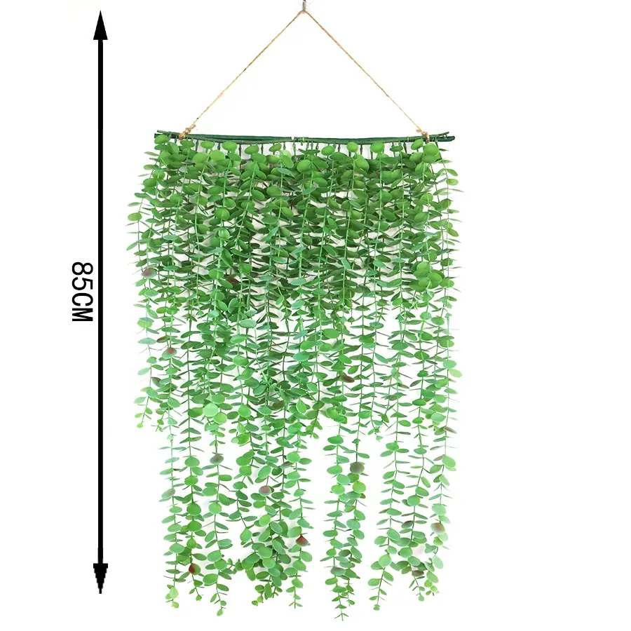 Supplies 105cm long artificial hanging eucalyptus leaves for wall decoration