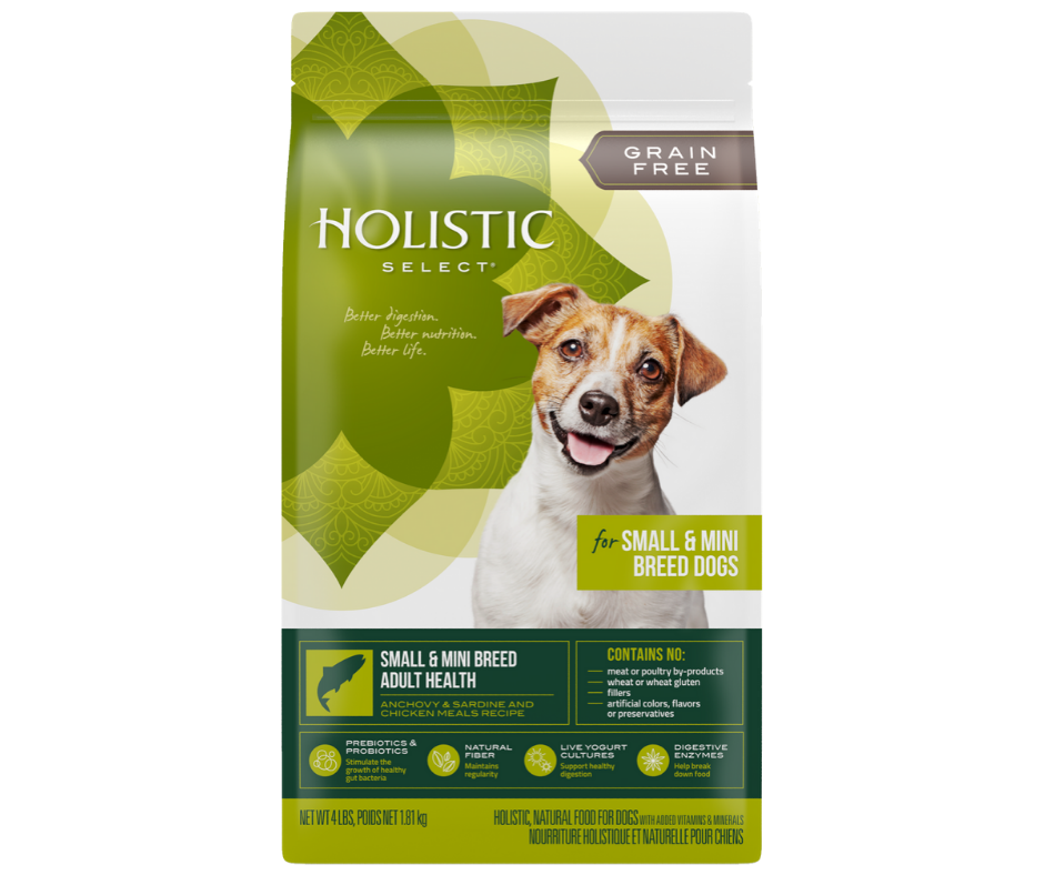 Holistic Select - Small and Mini Breed， Adult Dog Grain-Free Anchovy，