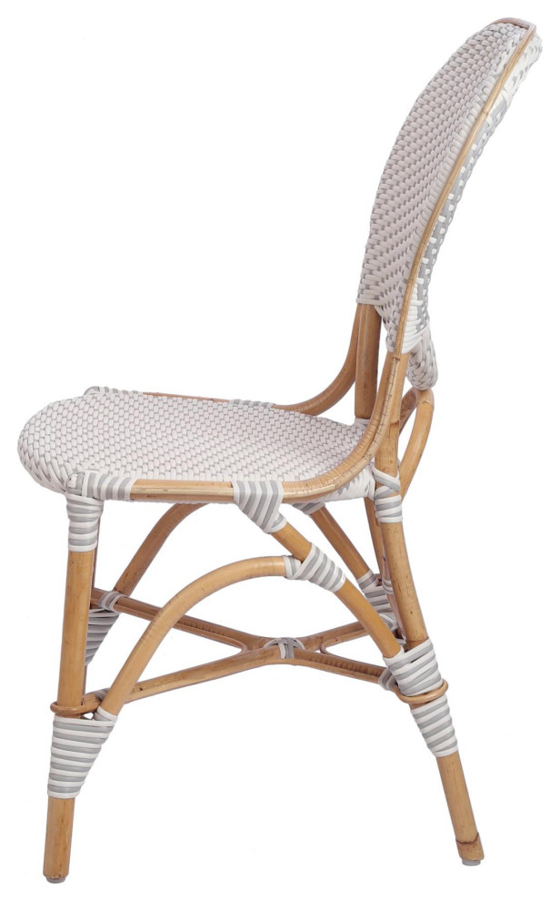 Sofiya Bistro Chair  White/ Gray  (Set Of 2)   Tropical   Dining Chairs   by Virgil Stanis Design  Houzz