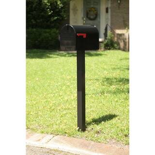 Architectural Mailboxes Stanley Black Extra Large Steel Post Mount Mailbox ST200BAM