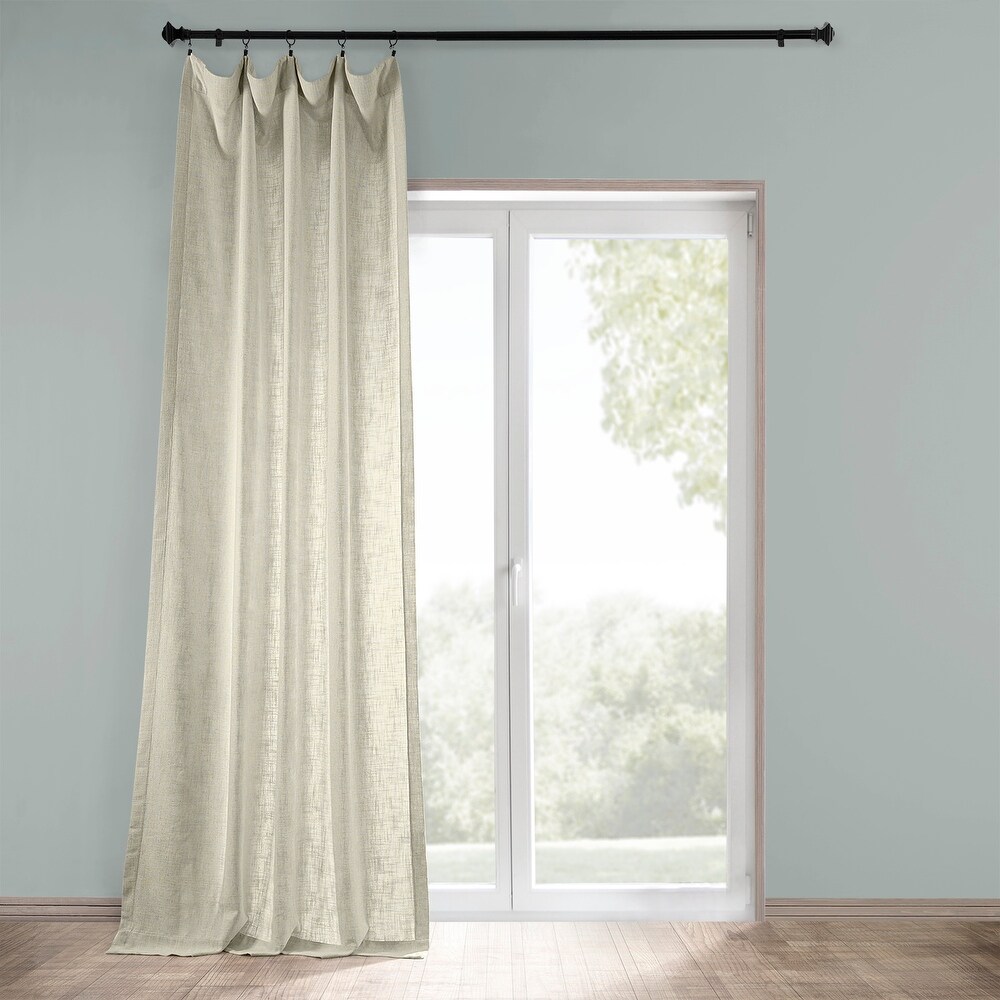 Exclusive Fabrics Heavy Faux Linen Curtain (1 Panel)