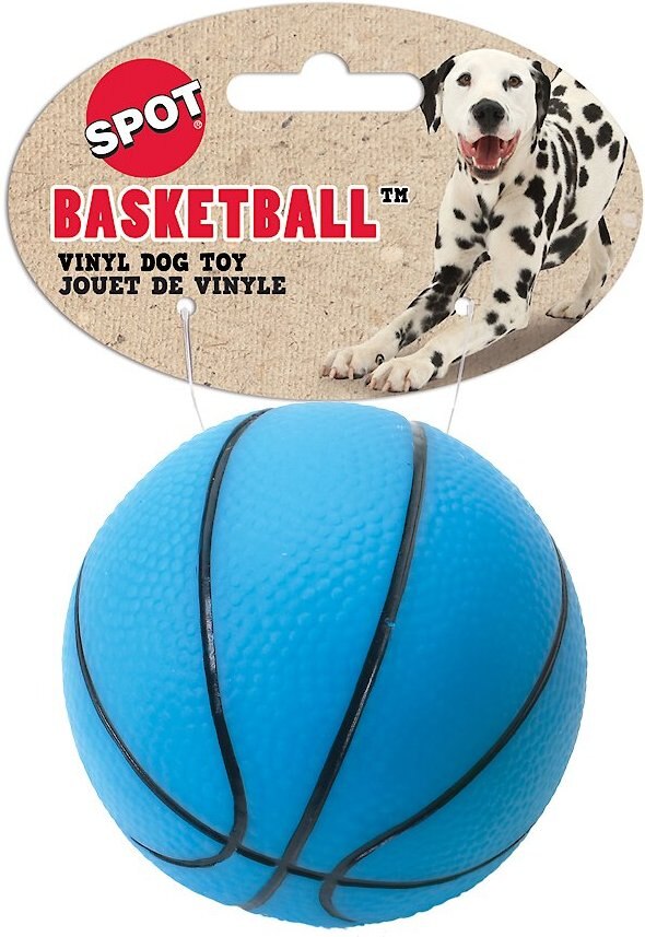 Ethical Pet Vinyl Basketball Squeaky Dog Chew Toy， Color Varies