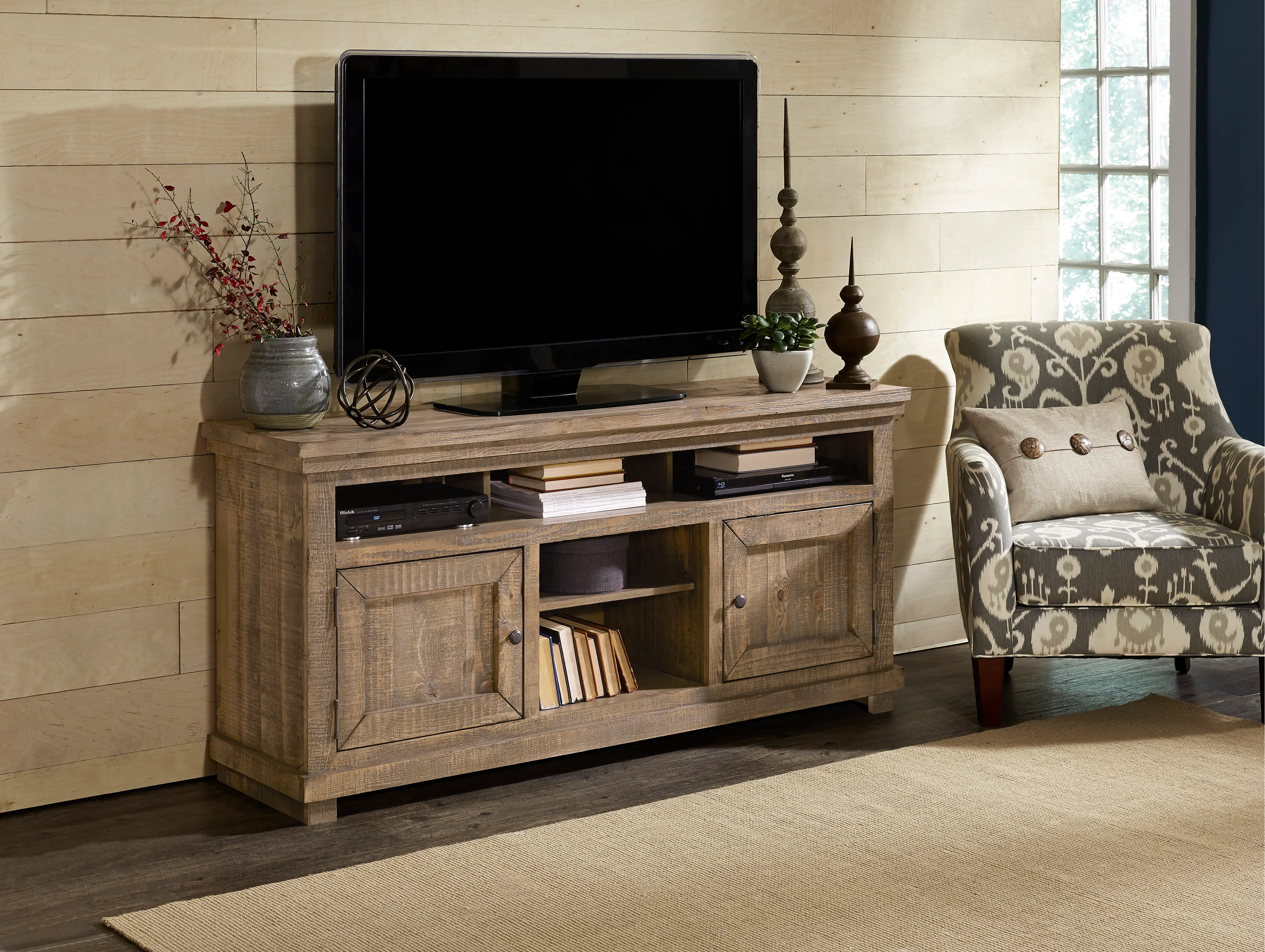 Willow Weathered Gray 64 TV Stand