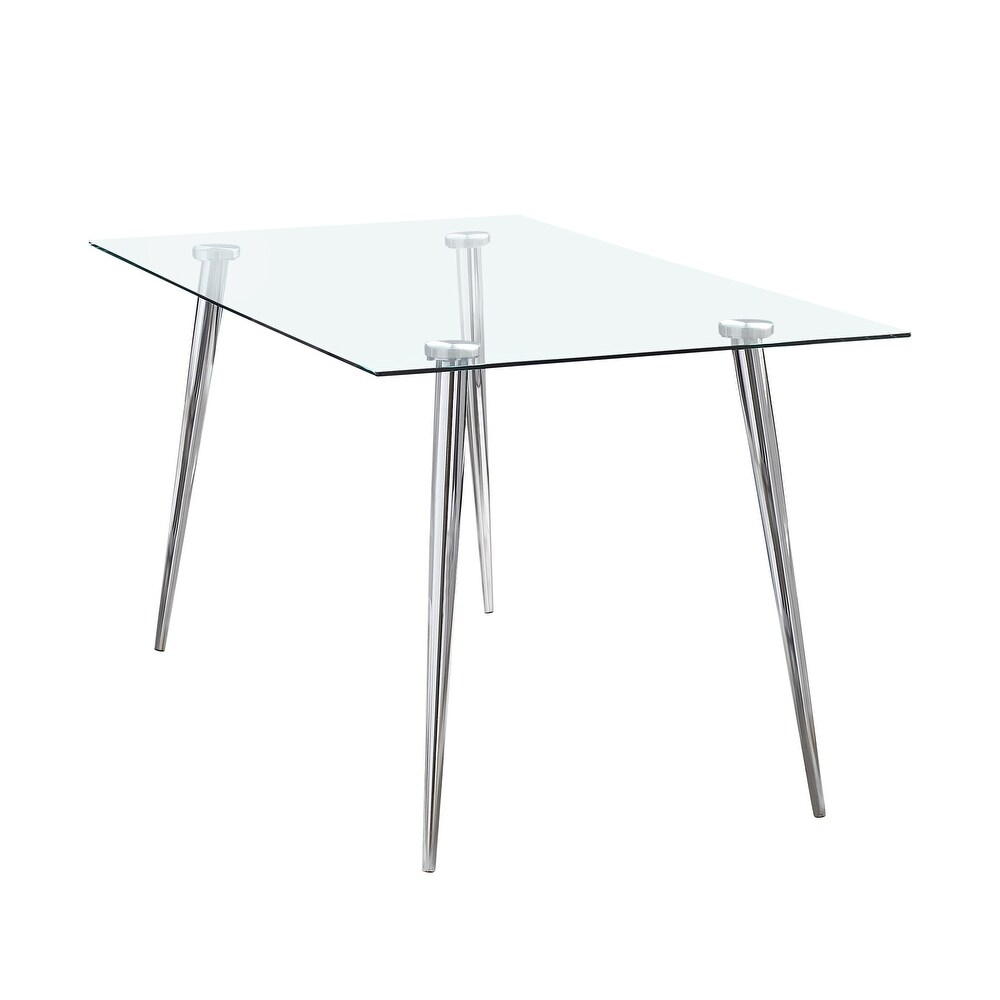 Coaster Furniture Gilman Rectangle Glass Top Dining Table