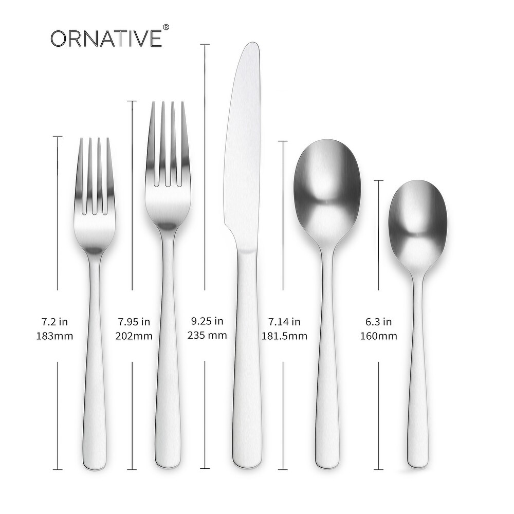 Ornative Aabbye 18/0 Stainless Steel 20 Pieces Flatware Set   10.63\