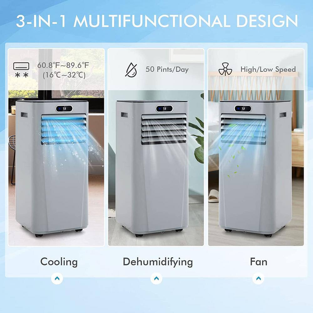 Gymax 10000BTU 3-in-1 Portable Air Conditioner Air Cooler with DryingFanSleep Mode GYMHD0124