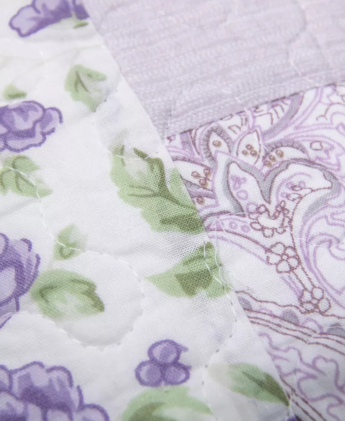 American Heritage Textiles Lavender Rose Cotton Quilt Collection， Twin