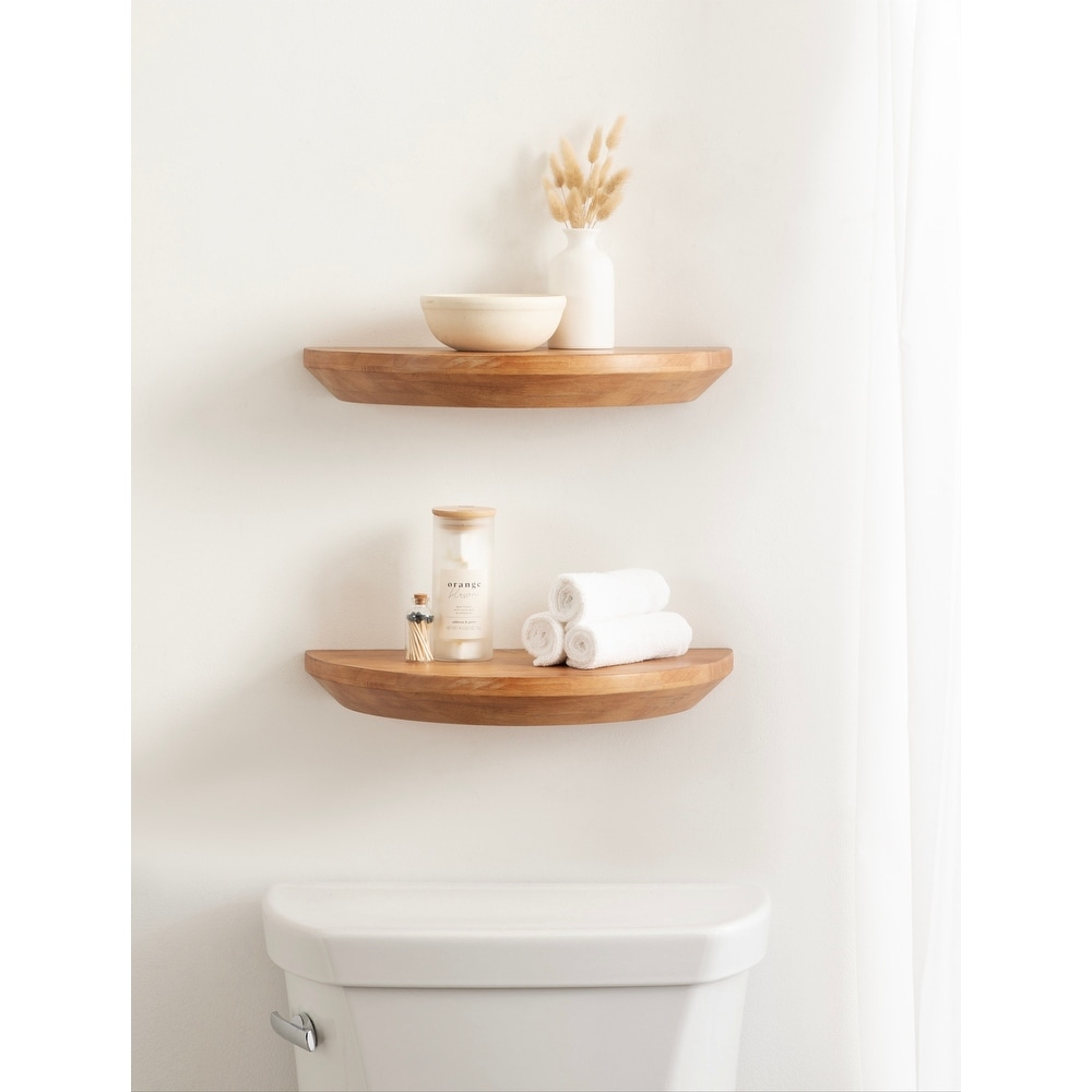 Kate and Laurel Colter Wood Floating Table Shelf