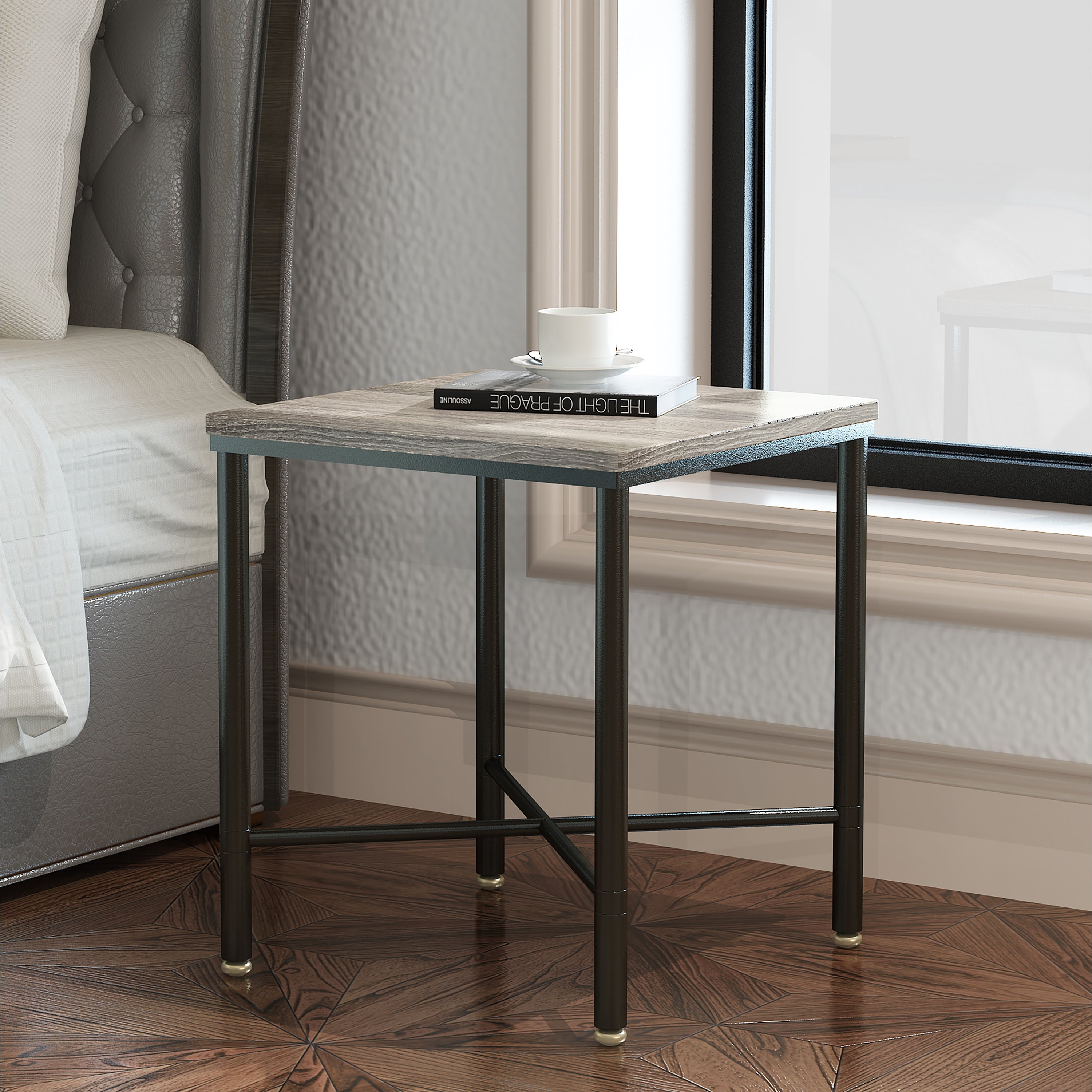 Corvus Belmont 19-inch Square Modern Wood Side Table