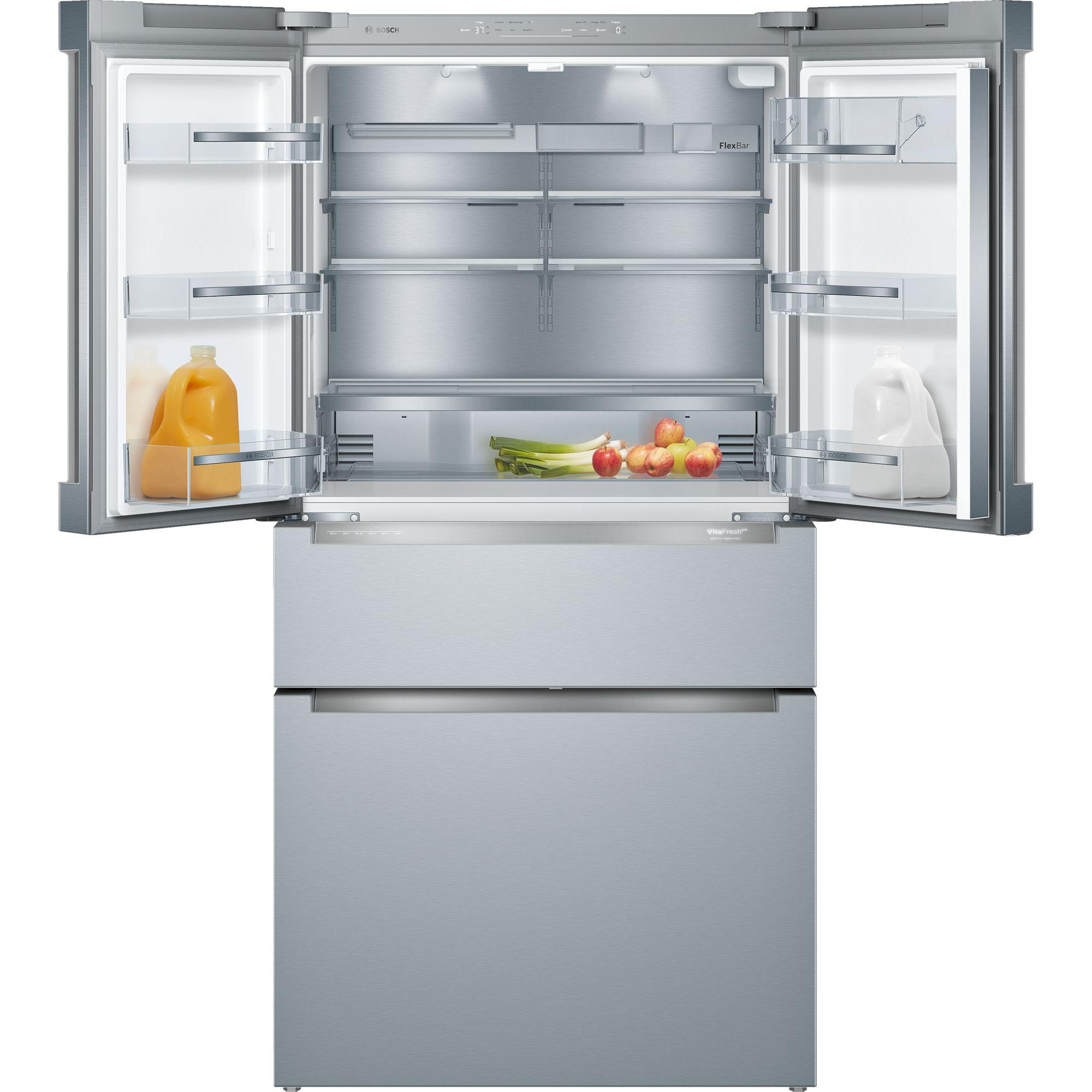 Bosch 36-inch, 21 cu.ft. Counter-Depth French 4-Door Refrigerator with VitaFreshPro™ Drawer B36CL80ENS