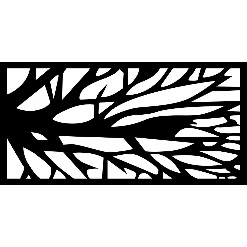 HighlandHome Laser Cut Metal Privacy Fence Screen  24\