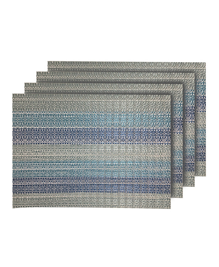 Dainty Home Yorkshire Woven Textilene Waterproof Heat and Stain Resistant Washable 13 x 19 Placemat - Set of 4